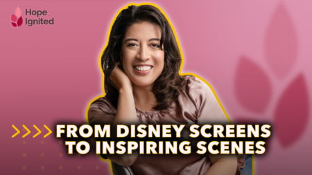 Me Ra Koh is featured on a pink background with text reading, "from Disney screens to inspiring scenes".
